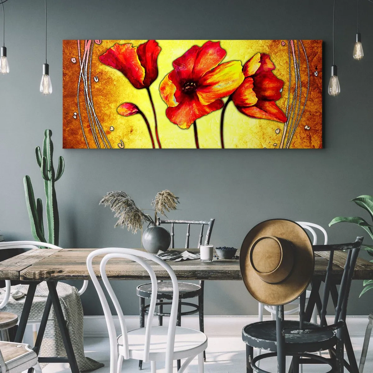 Canvas picture - In Art Nouveau Decoration - 90x30 cm