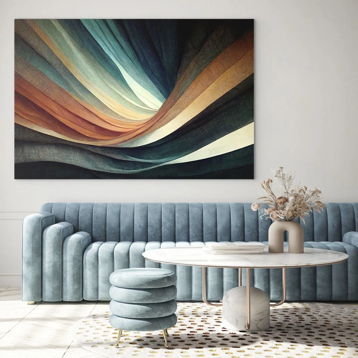 Glass picture - Woven from Colours - 120x80 cm