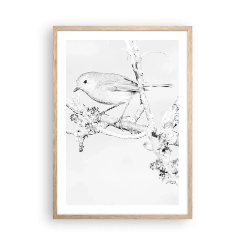 Poster in light oak frame - Winter Morning - 50x70 cm