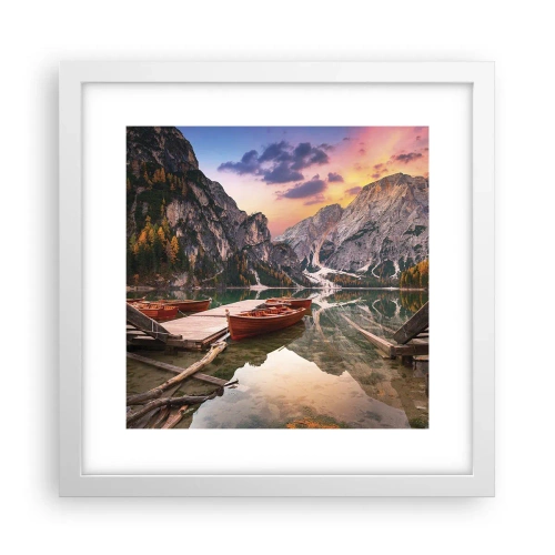 Poster in white frmae - Promise of a Day - 30x30 cm