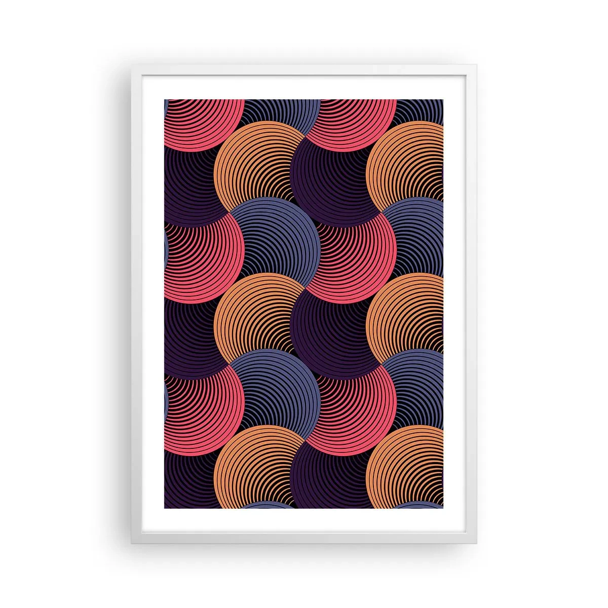 Poster in white frmae - In a Circular Rhythm - 50x70 cm