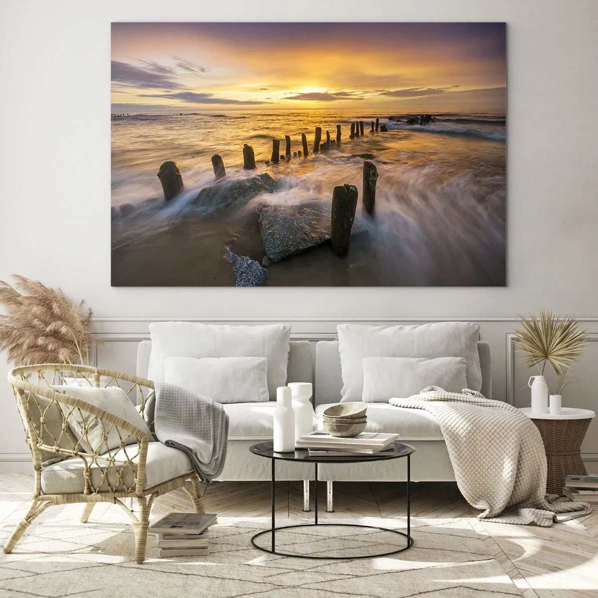 Glass picture - Raw Beauty of the Baltic Sea - 100x70 cm