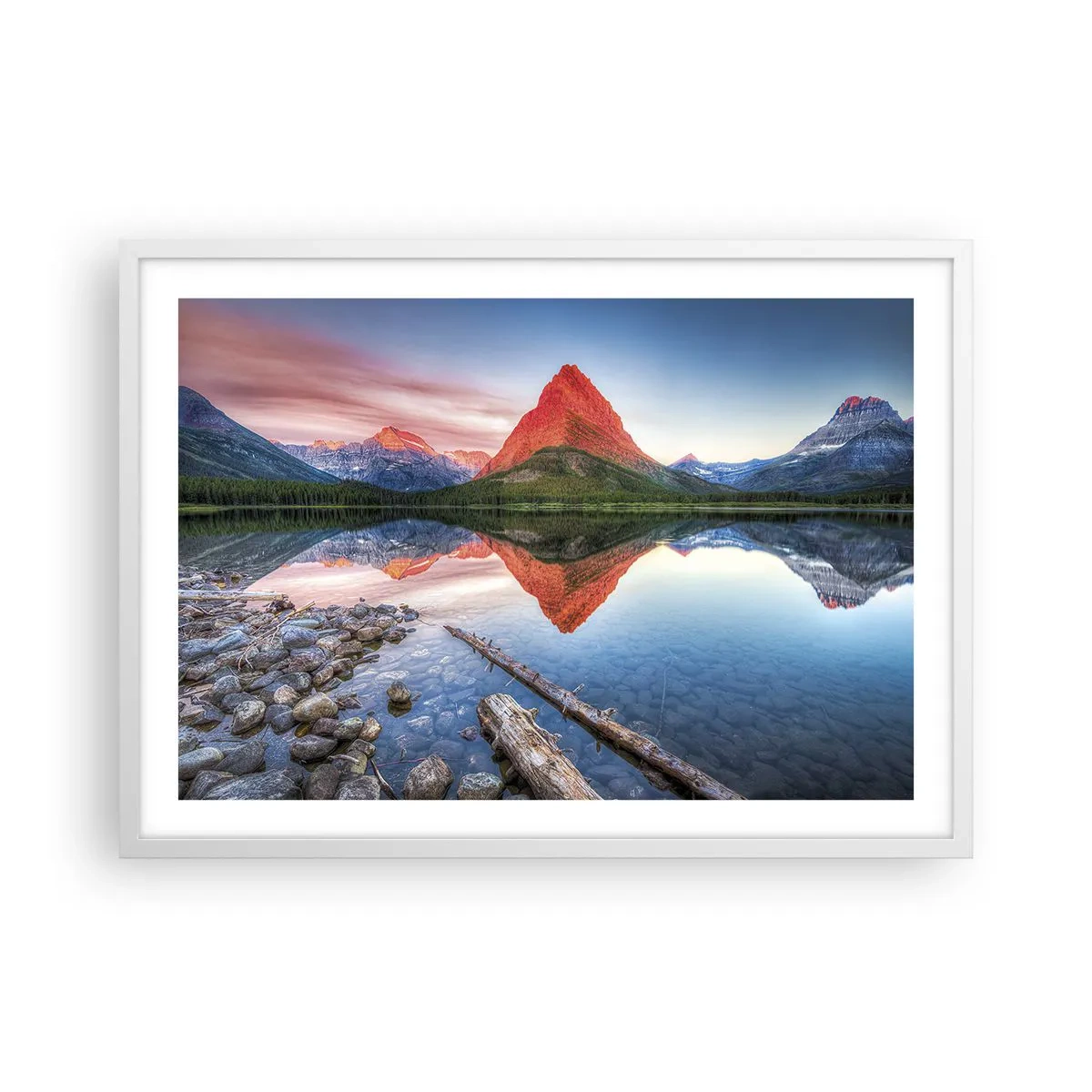 Poster in white frmae - Heat and Cold - 70x50 cm