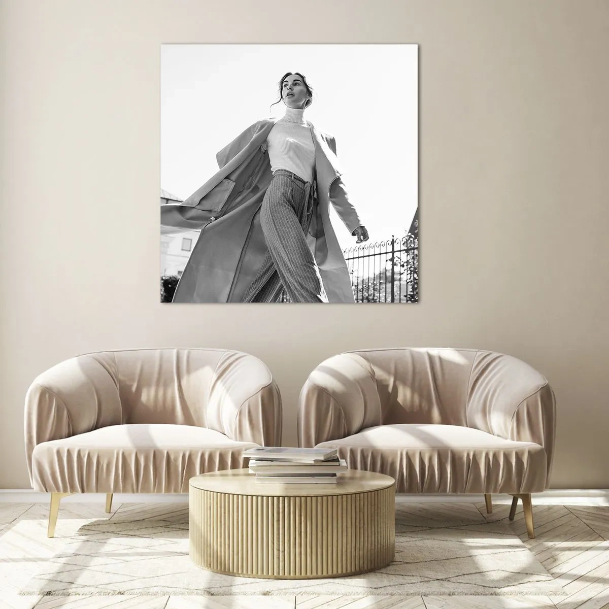 Glass picture - Are You Coming With Me? - 60x60 cm