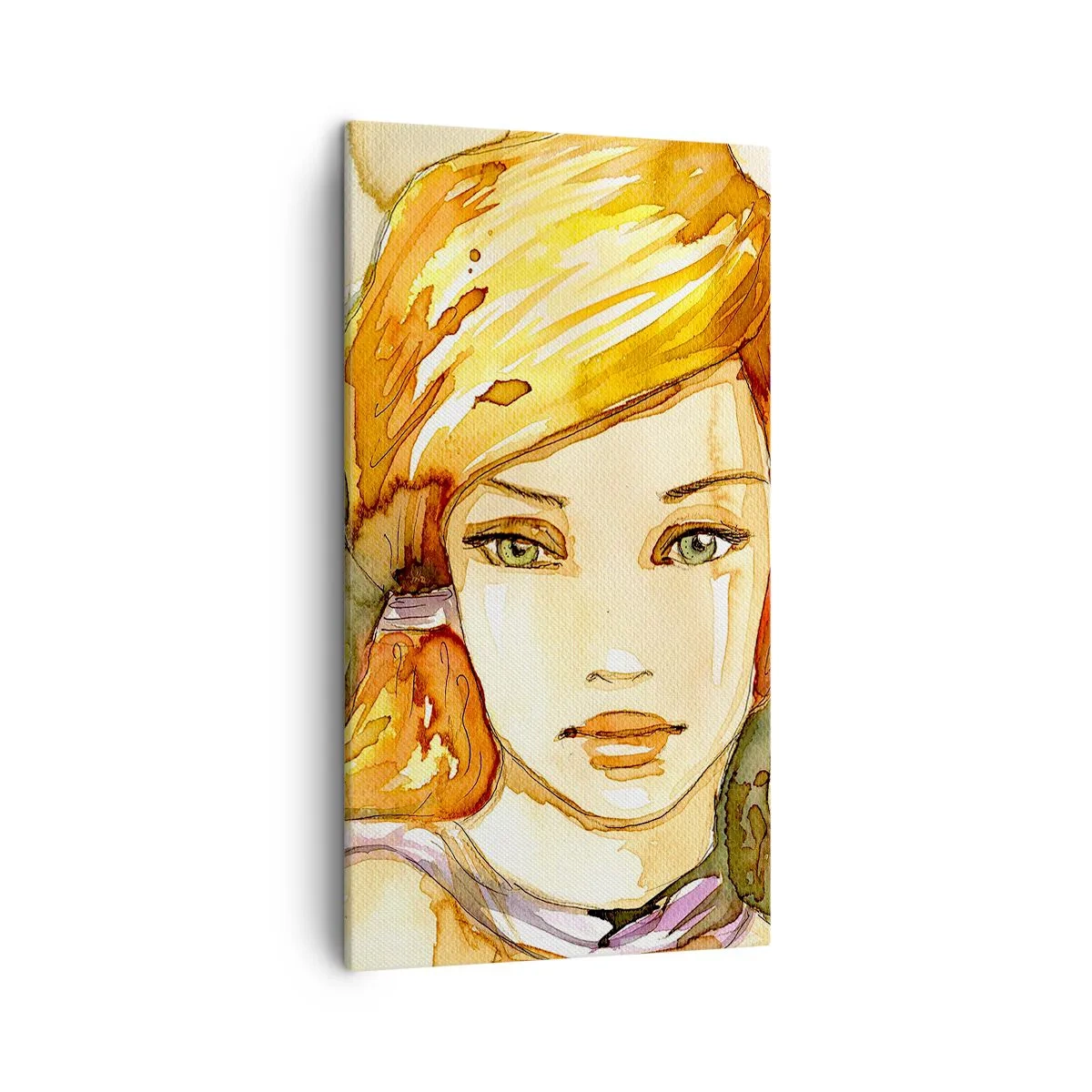 Canvas picture - Emerald Gaze, which Silences Anger - 45x80 cm