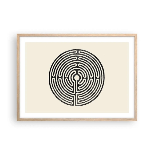 Poster in light oak frame - Mysterious Order - 70x50 cm