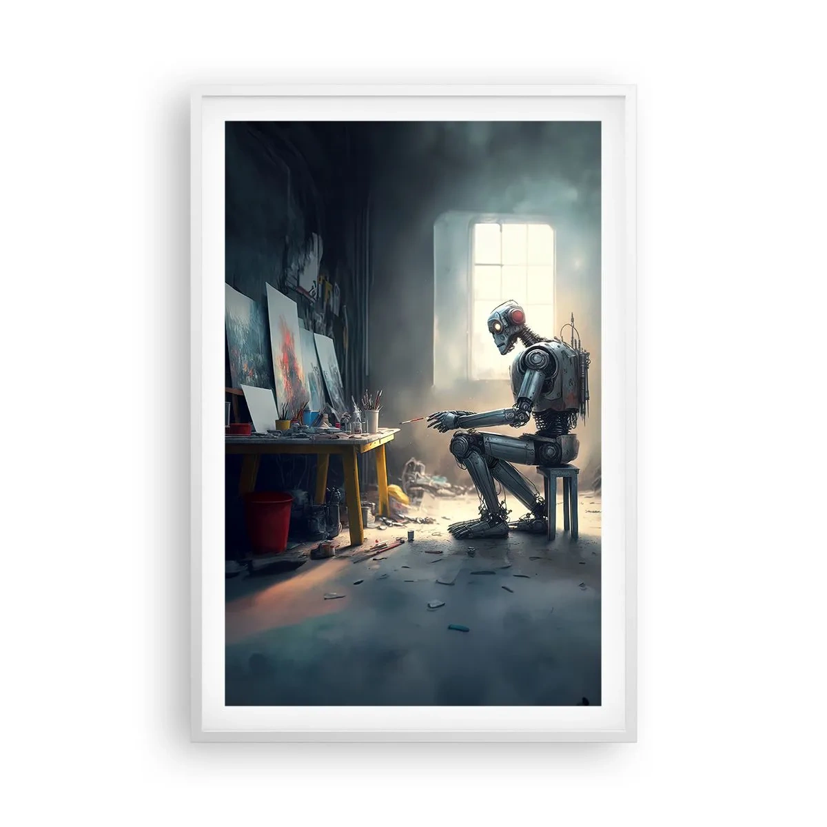 Poster in white frmae - Act of Creation - 61x91 cm