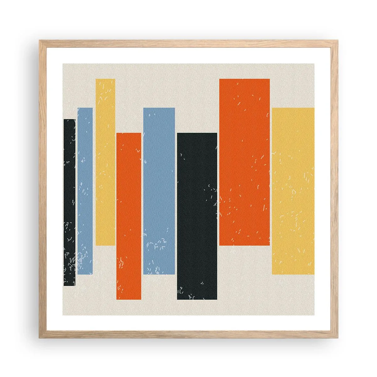 Poster in light oak frame - Notation of Music - 60x60 cm