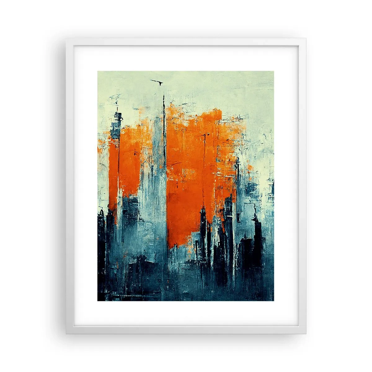 Poster in white frmae - Modern Landscape - 40x50 cm