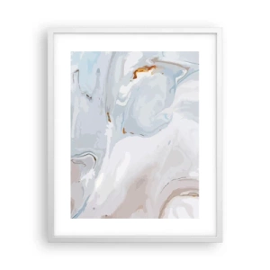 Poster in white frmae - White Fusion - 40x50 cm