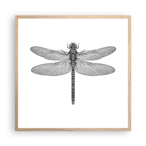 Poster in light oak frame - Precision of Nature - 60x60 cm