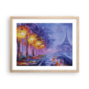Poster in light oak frame - Dreamed Walk - 50x40 cm