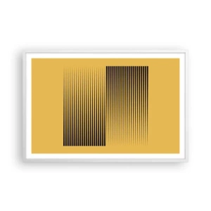 Poster in white frmae - Square Opposites - 91x61 cm