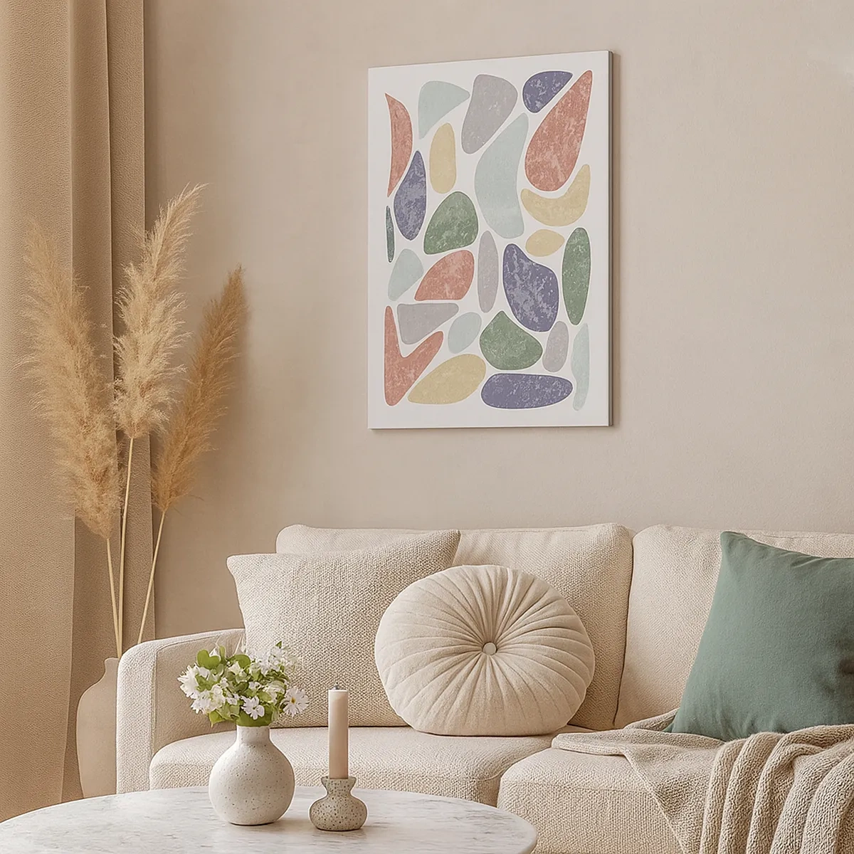 Canvas picture - Mosaic of Powdered Colours - 50x70 cm