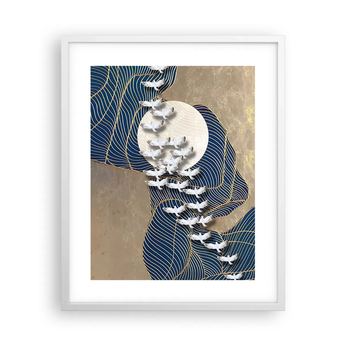 Poster in white frmae - Freedom, Travel, Community - 40x50 cm