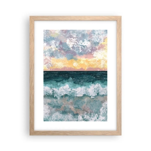 Poster in light oak frame - Water, Light, Air - 30x40 cm
