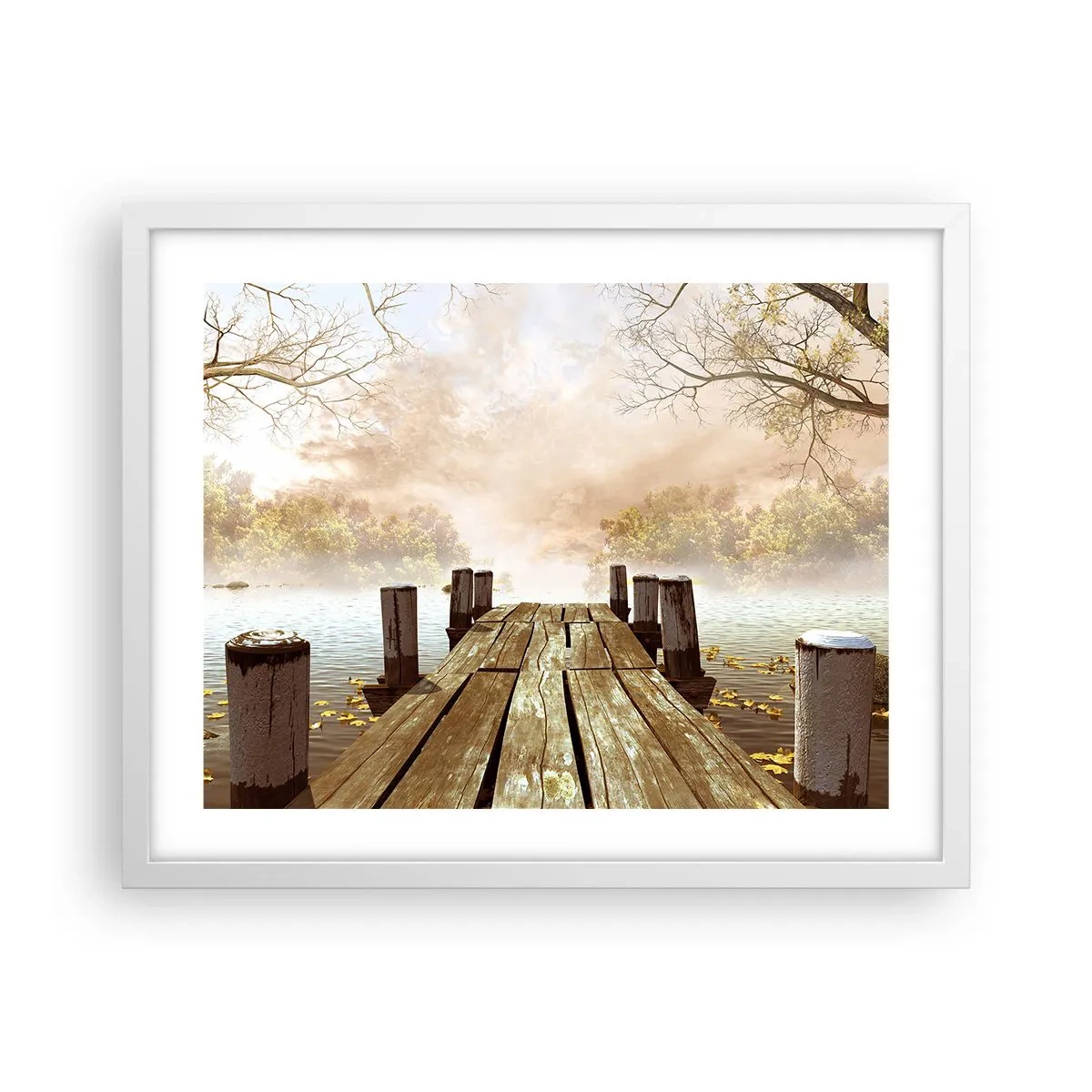 Poster in white frmae - Gentle Sadness of Autumn - 50x40 cm