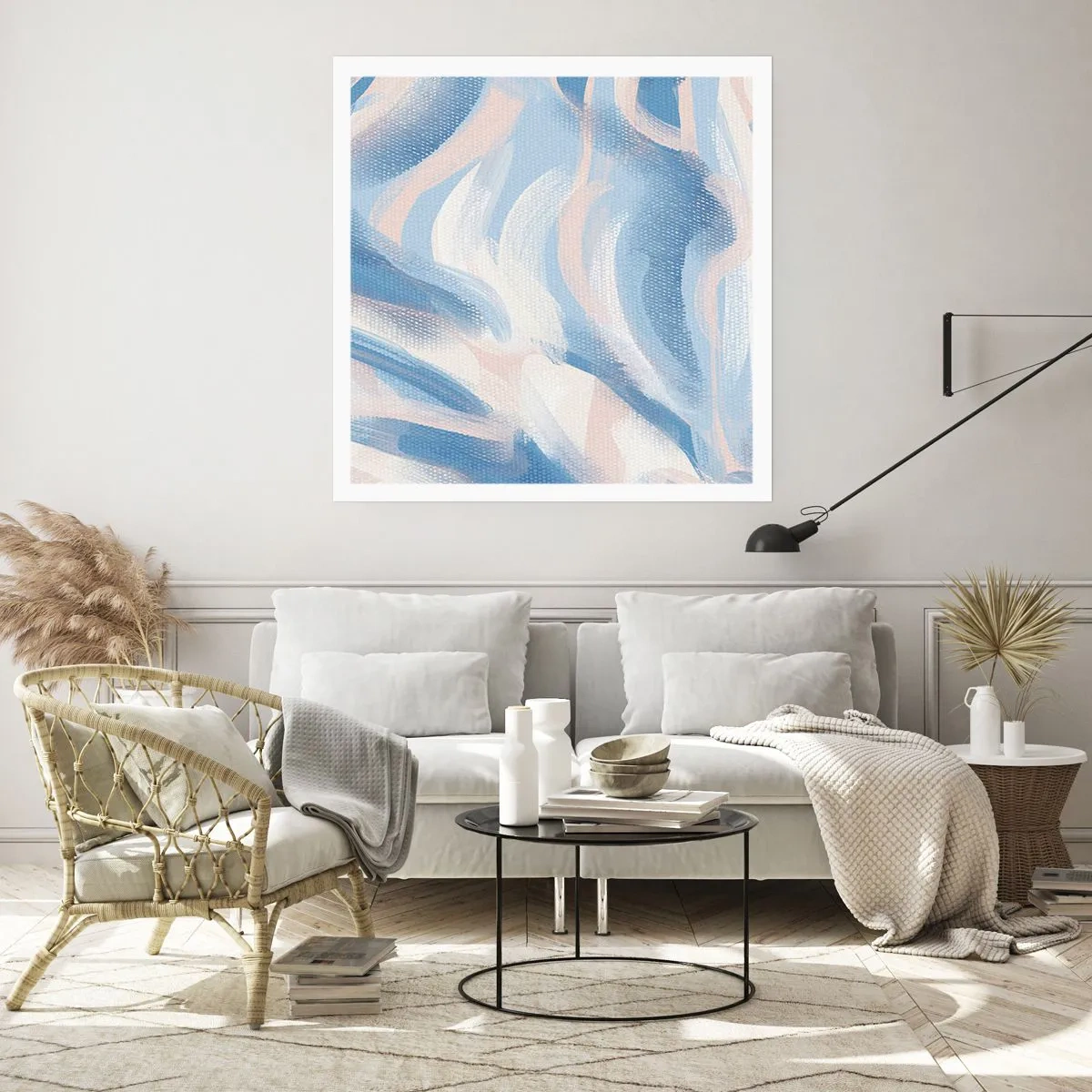 Poster - Blue Waves - 50x50 cm