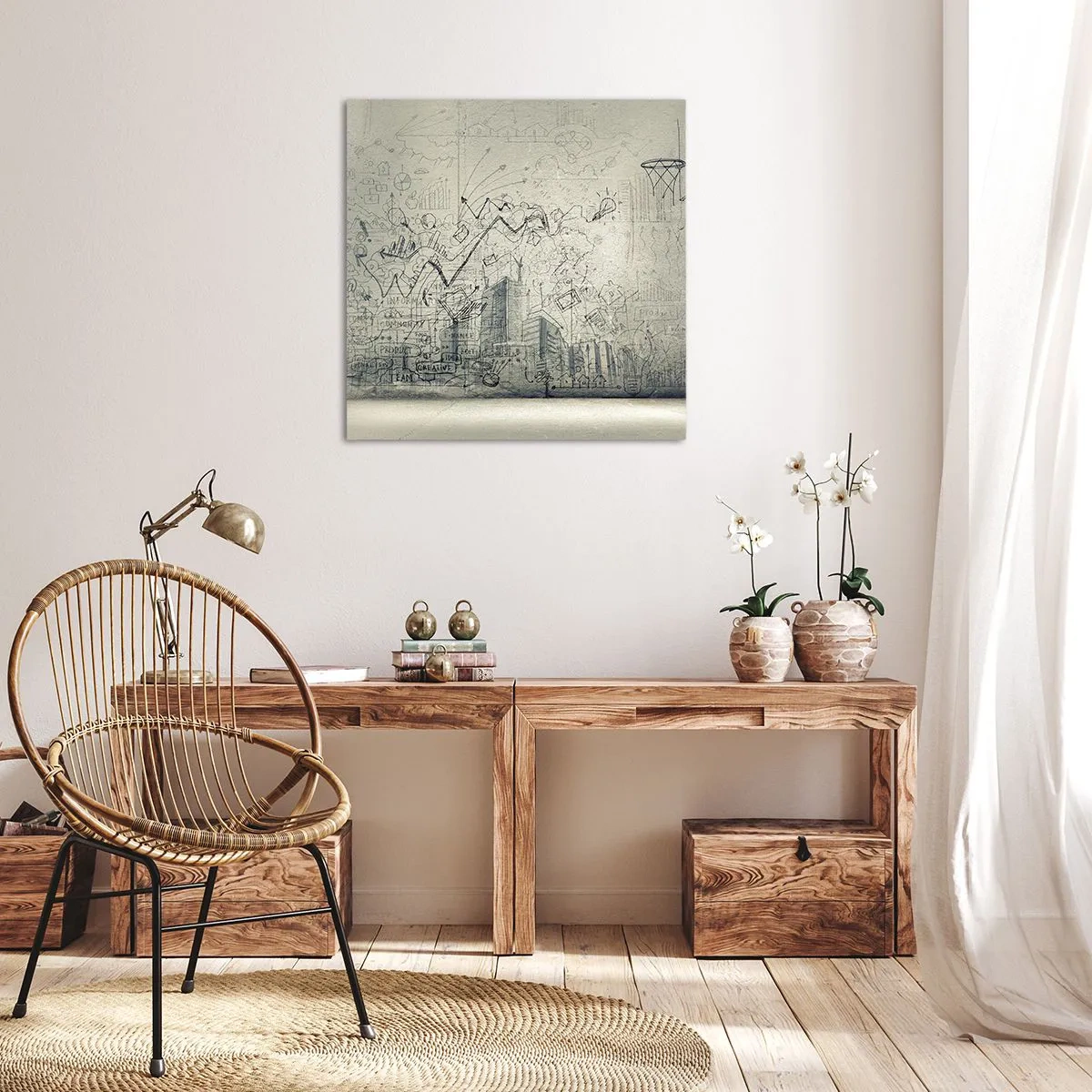 Canvas picture - My Wonderful City Life - 50x50 cm