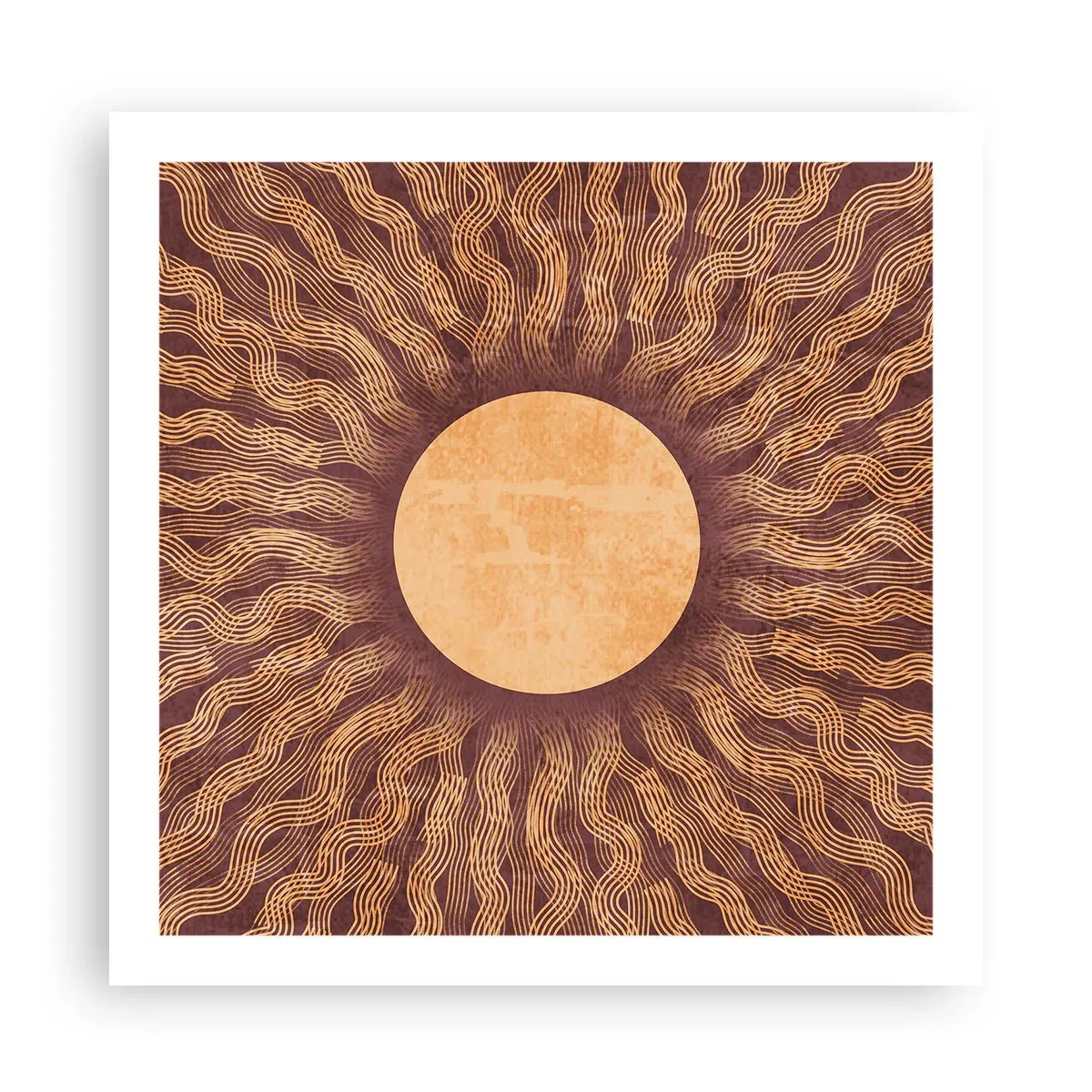 Poster - Sun Icon - 60x60 cm