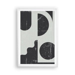 Poster in white frmae - Composition Above and Under - 61x91 cm