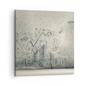 Canvas picture - My Wonderful City Life - 50x50 cm