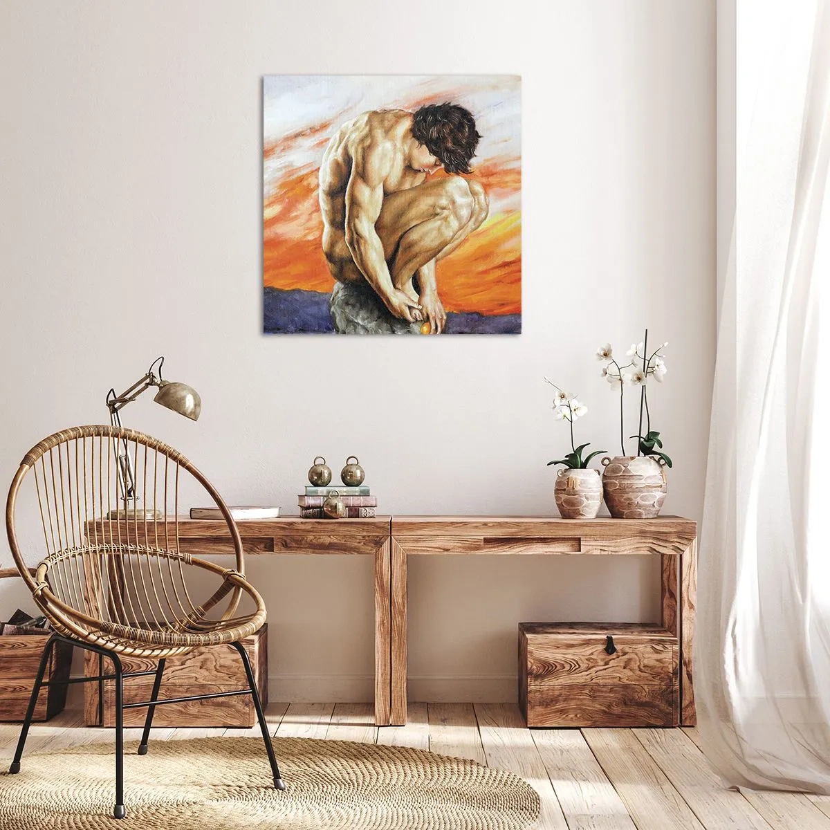 Canvas picture - Submerged in Himself - 50x50 cm