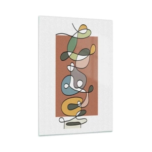 Glass picture - Abstract: Colourful Dance - 70x100 cm