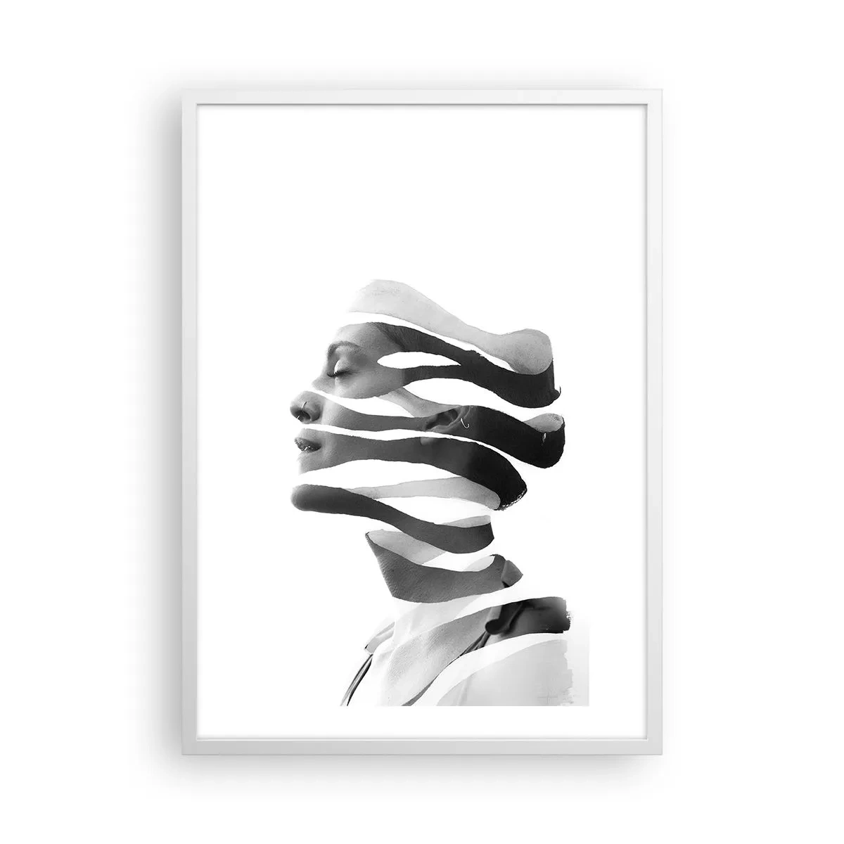 Poster in white frmae - Surrealistic Portrait - 50x70 cm