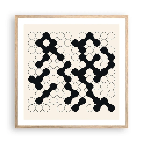 Poster in light oak frame - Chinese Play - Variation - 60x60 cm