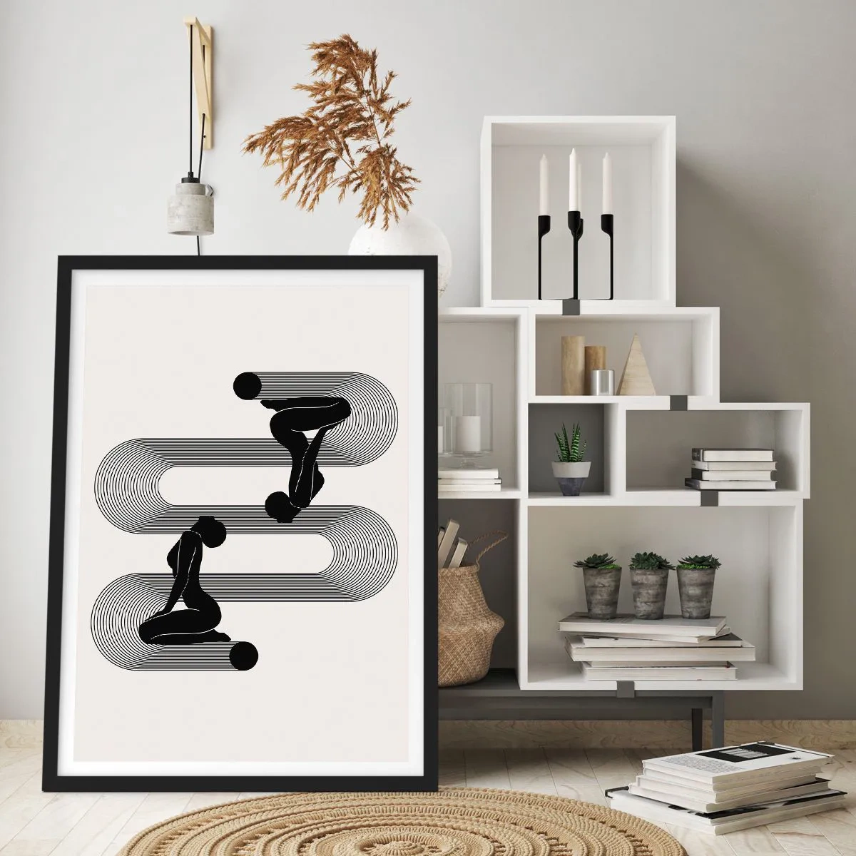 Poster in black frame - Sensual Symmetry - 61x91 cm