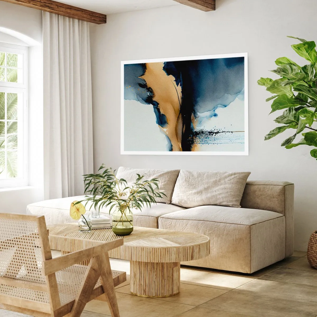 Poster - Behind the Curtain - 100x70 cm