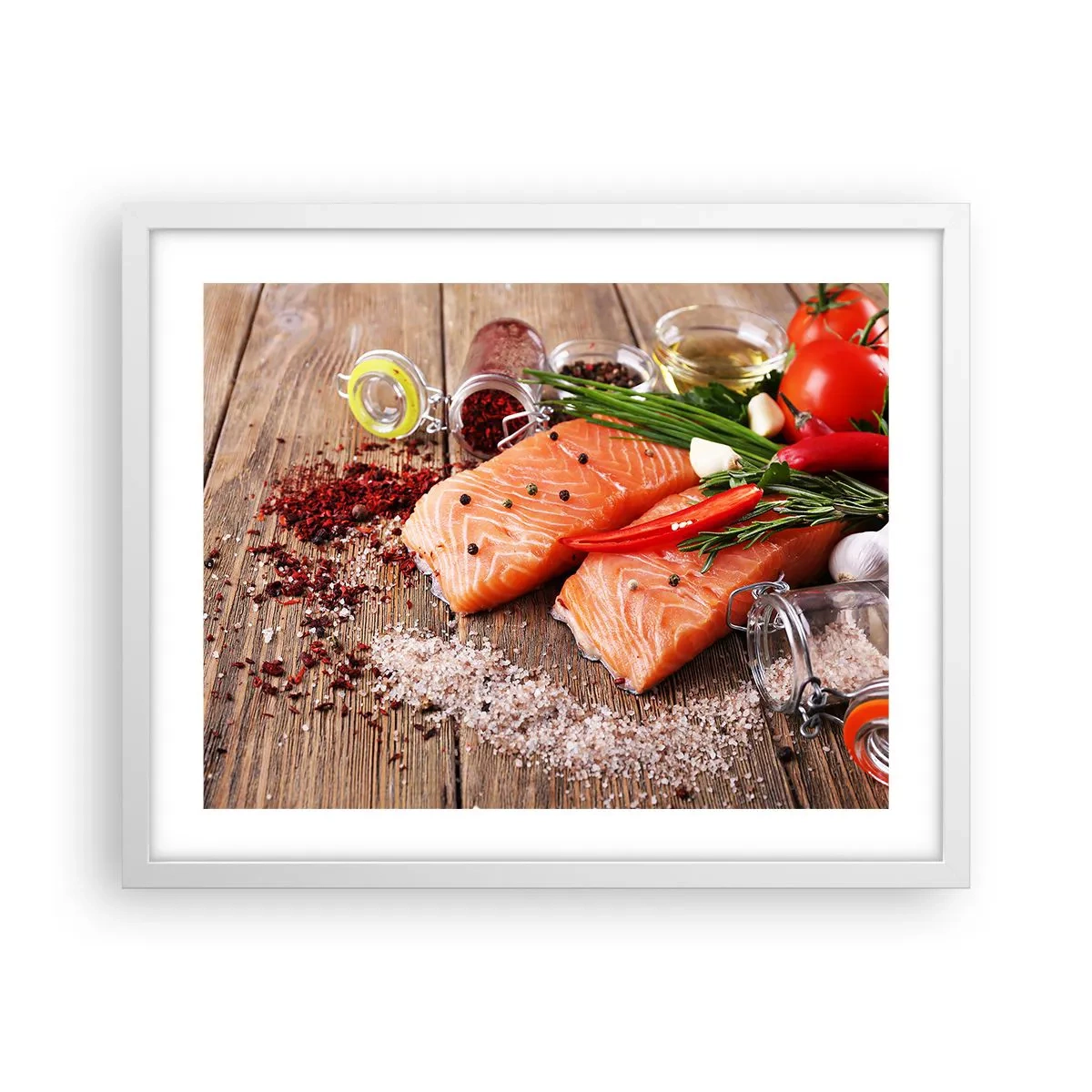 Poster in white frmae - Norwegian Adventure in the Kitchen - 50x40 cm