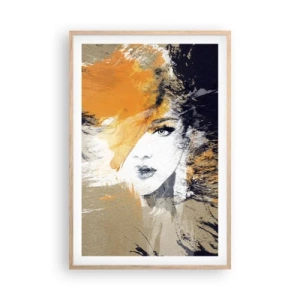 Poster in light oak frame - And There Was Light - 61x91 cm
