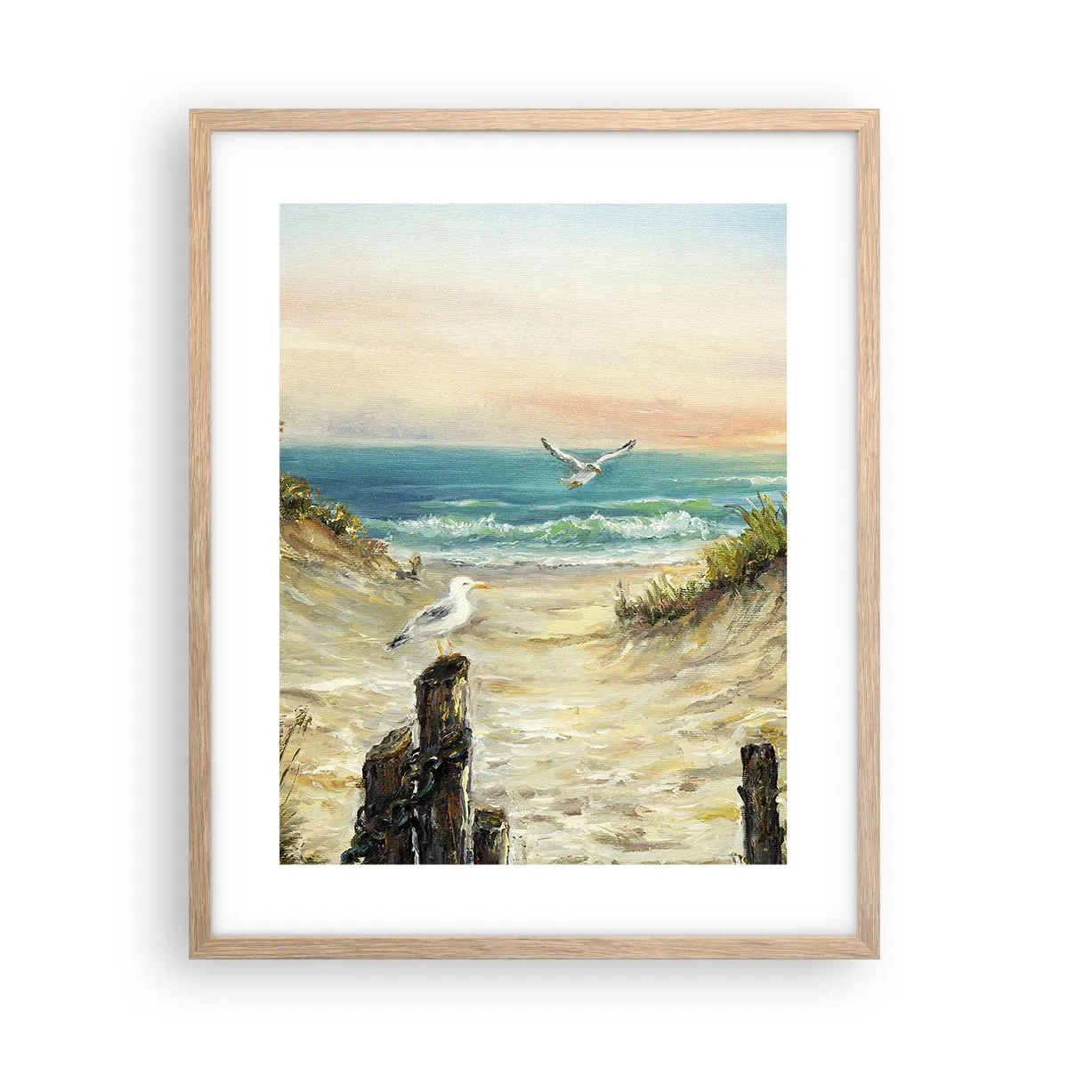 Poster in light oak frame - Airless Retreat - 40x50 cm