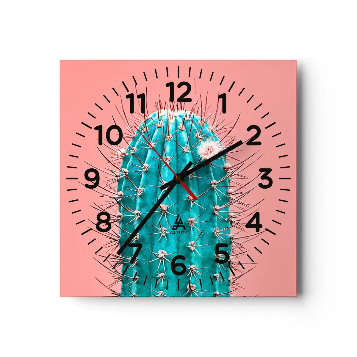 Wall clock - Clock on glass - Just Look - 30x30 cm