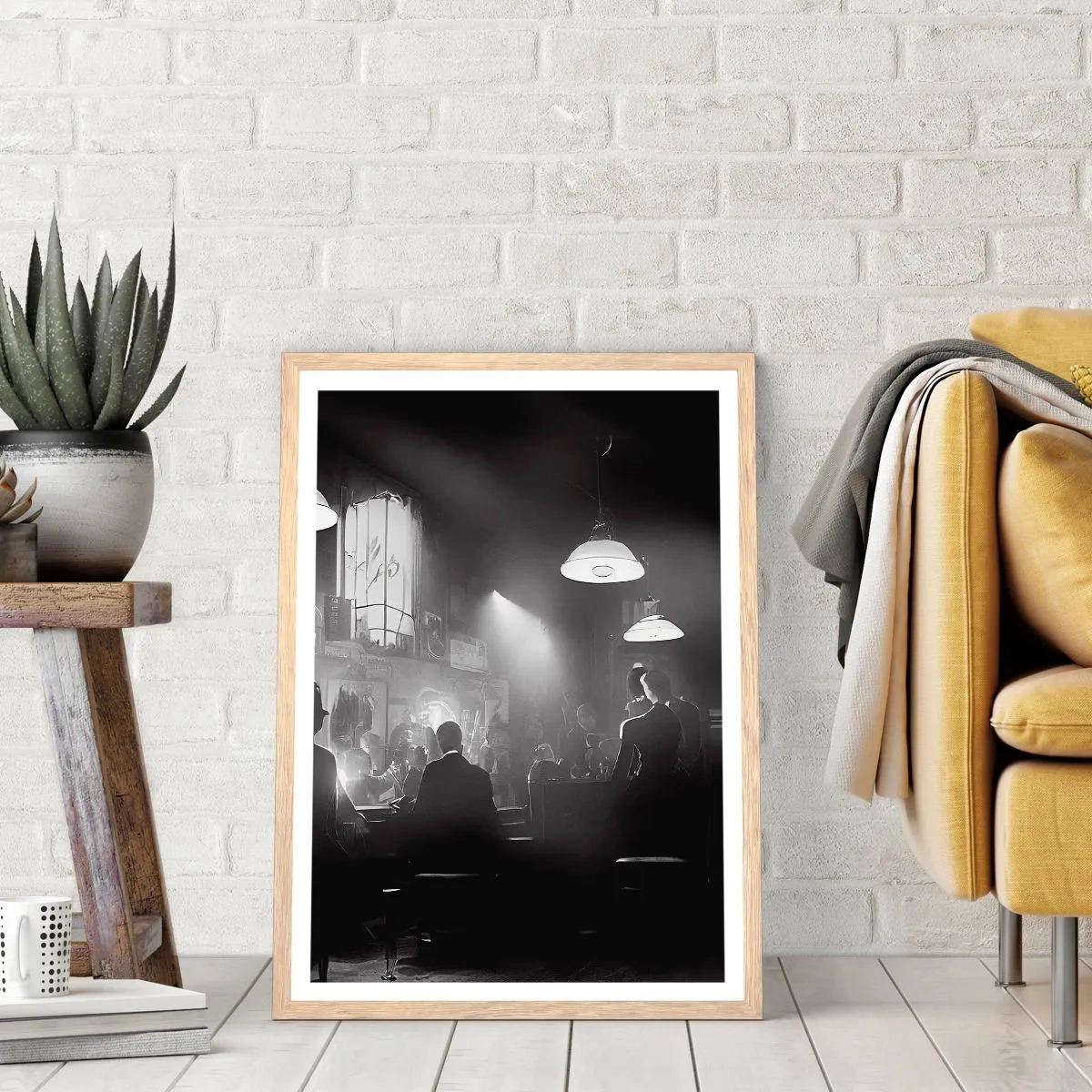 Poster in light oak frame - In Jazz Ambiance - 70x100 cm