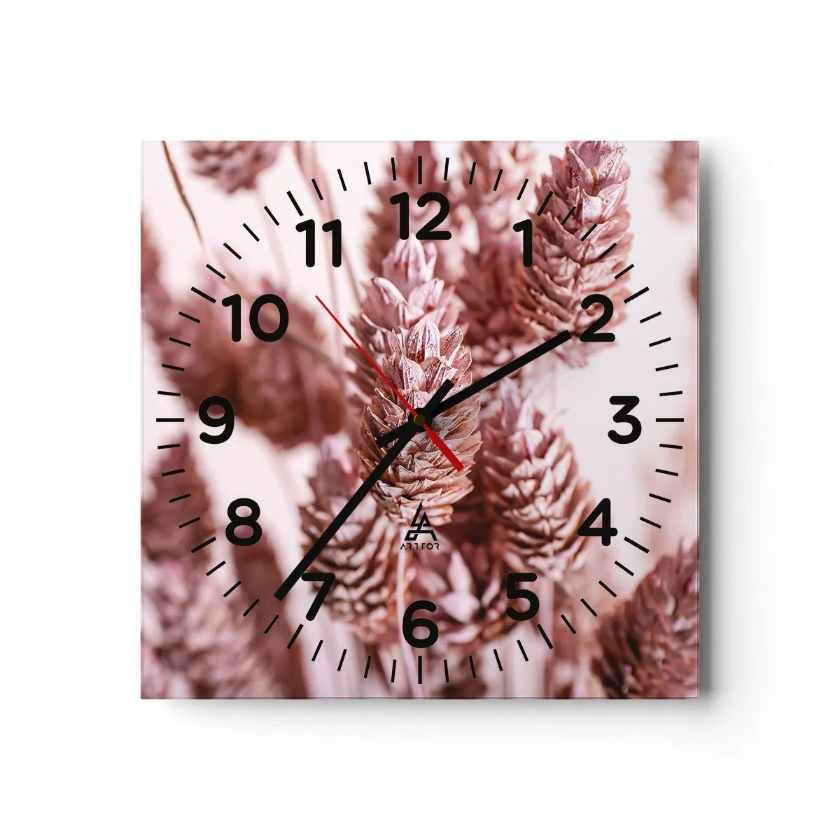 Wall clock - Clock on glass - Seemingly Inconspicuos - 40x40 cm