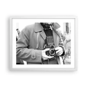 Poster in white frmae - In Retro Style - 50x40 cm