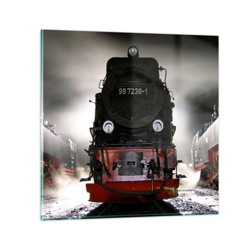 Glass picture - Standing and Wheezing, Panting and Blowing - 70x70 cm