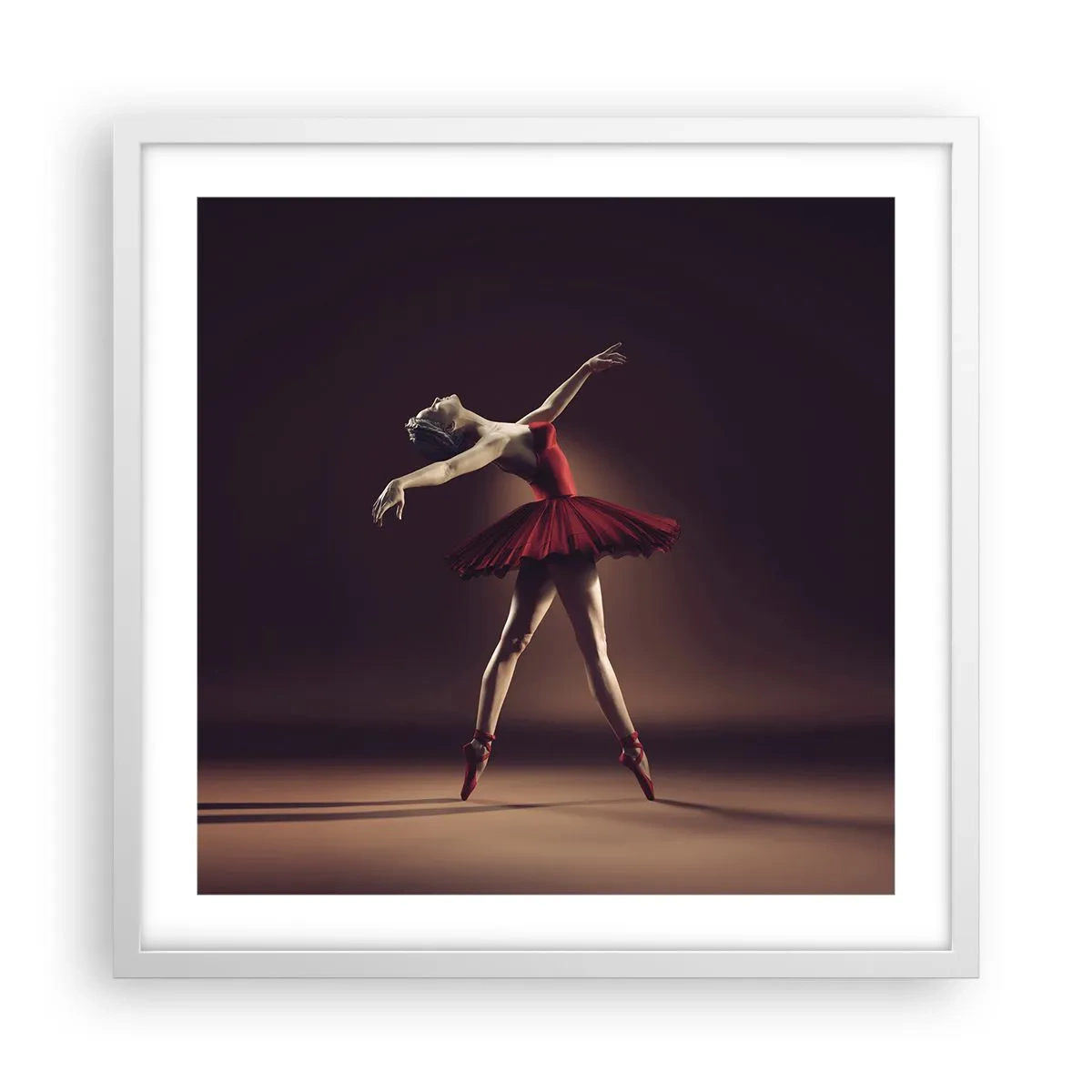 Poster in white frmae - Prima Ballerina - 50x50 cm