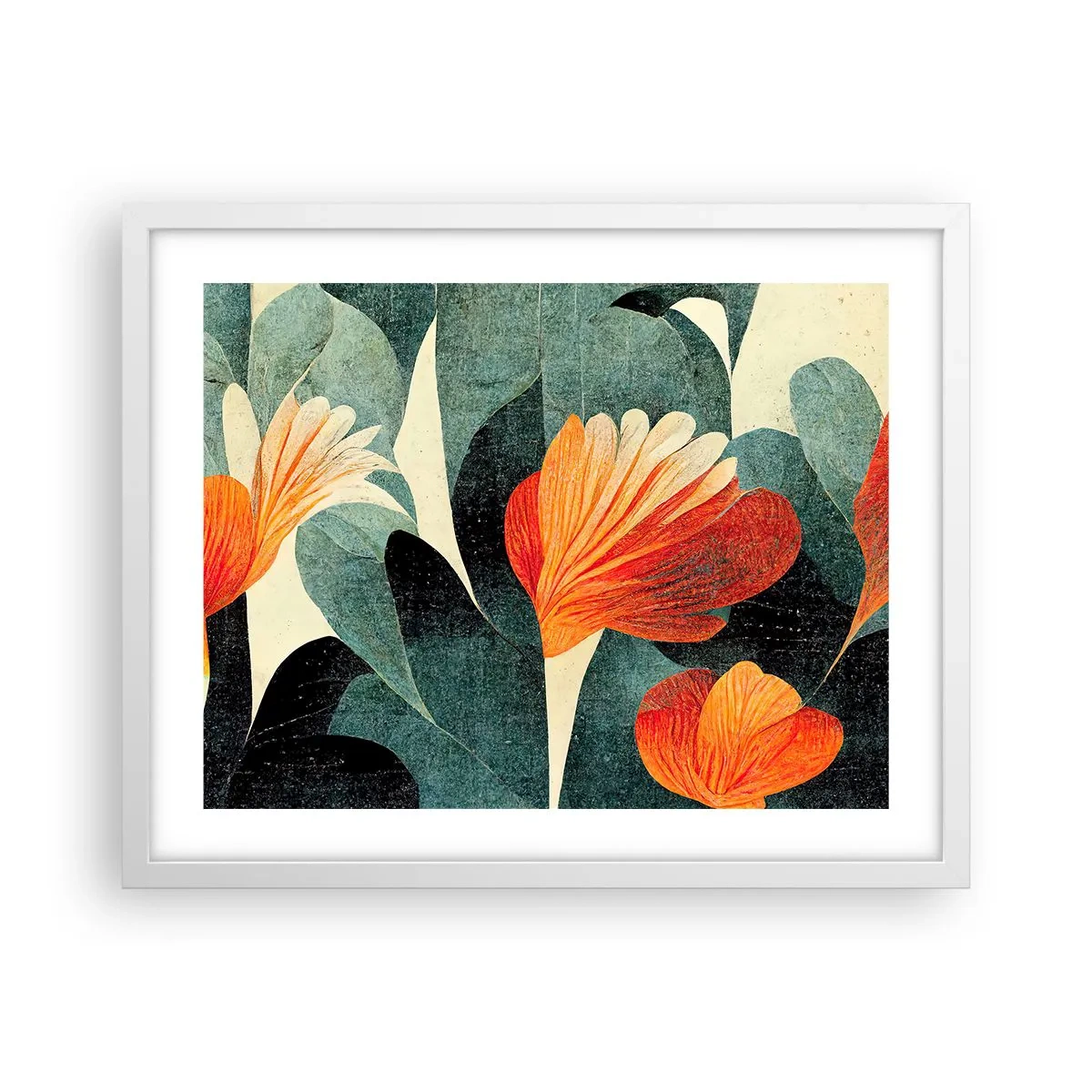 Poster in white frmae - Heat of the Tropics, Coolness of the Ground - 50x40 cm