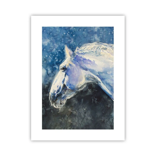 Poster - Portrait in Blue Light - 30x40 cm