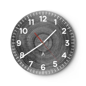 Wall clock - Clock on glass - Sign of the Time - 40x40 cm