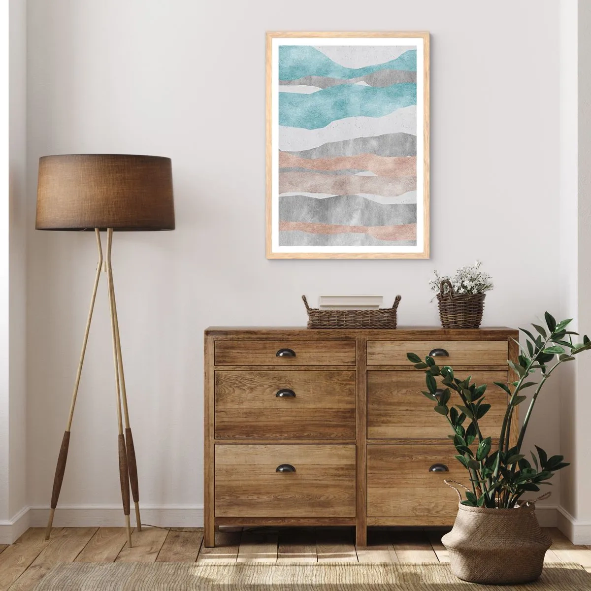 Poster in light oak frame - Study of Continuity - 61x91 cm