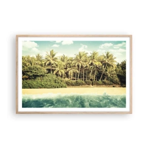 Poster in light oak frame - How about Here? - 91x61 cm