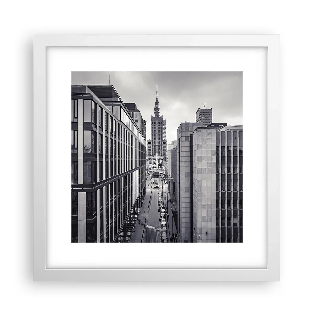 Poster in white frmae - Warsaw Valley - 30x30 cm