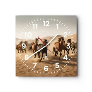 Wall clock - Clock on glass - Free as a Wind - 30x30 cm