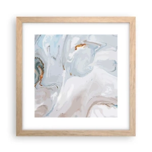 Poster in light oak frame - White Fusion - 30x30 cm
