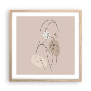 Poster in light oak frame - Icon of Girlhood - 50x50 cm